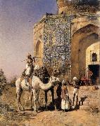 Edwin Lord Weeks Old Blue-Tiled Mosque,Outside Delhi,India oil painting artist